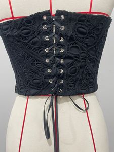 Women's New Lace <b>Back</b> <b>Tie</b> Breasted Wide Leg Pants Casual Sexy 2 Piece Set Fashion - Product Image 6