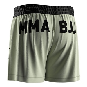 Shorts de combat sublimés écologiques ODM pour hommes, coupe haute, noirs, pour la gym, le Nogi, le BJJ et le MMA - Product Image 4