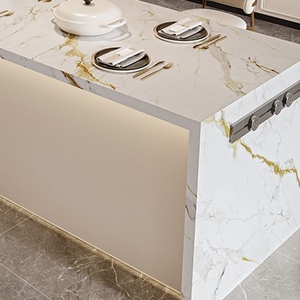 Encimeras de cocina de cuarcita romana blanca brasileña Natural de alta calidad y mesa de <span class=keywords><strong>bar</strong></span> familiar diseño moderno para hoteles - Product Image 5
