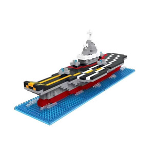 Série militaire chinoise Shandong navire Liaoning navire de guerre porte-avions modèle 1:87 blocs de construction assemblage en plastique jouet cadeau - Product Image 1