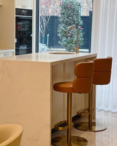 Custom Stainless Steel Adjustable Bar Stools & Booth Seating-Contemporary Modern Design for Apartment Use - Product Image 5
