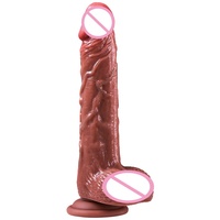 Realistischer Vibrierender Dildo mit Fernbedienung Silikon-Vibrationsspielzeug mit Dicker Struktur für Erwachsene Frauen-BJD-E021-2