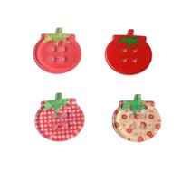Résine Artisanat En Gros Coloré Mignon Tomate Bouton Accessoires Multifonctionnel BRICOLAGE Artisanat Décoratif