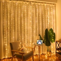 Guirlandes lumineuses LED en fil de cuivre, télécommande, 3x3, indice de protection IP54, 3m, alimentées par piles, décorations de Noël en alliage d'aluminium