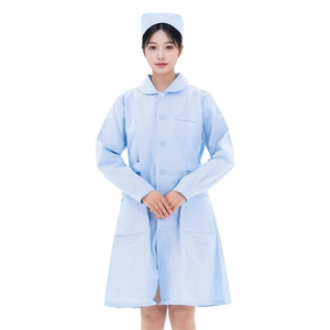 Set di Uniformi Ospedaliere Personalizzate, Camici e Tute per Personale Infermieristico con Logo, Versione <span class=keywords><strong>Sexy</strong></span> Corta Bianca per Donne - Product Image 1