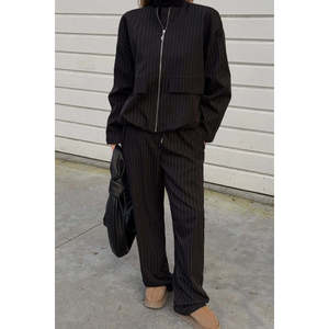 Ensemble de costume noir pour femme avec détail poche - Product Image 6