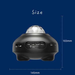 Aurora RGB Smart Speaker ABS Modern <b>LED</b> Night Light Touch Control Kids Bedroom Music Player Star Light Projector Middle - Product Image 2