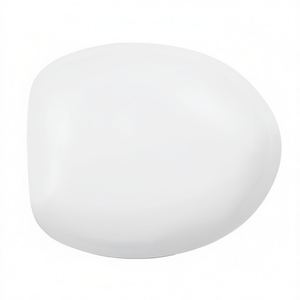 Siège de toilette rond en plastique blanc, design minimaliste pour salle de bain, non électrique - Product Image 3