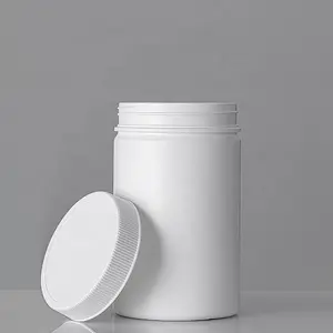 Frasco de suplemento preto para pó, recipiente em pó de proteína, frasco de plástico para embalagem em pó 1000ml-5170ml