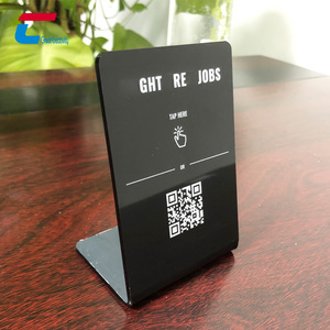 Support NFC en acrylique étanche pour <span class=keywords><strong>avis</strong></span> d'hôtel, puce NTAG213 13,56 MHz, distance de lecture 1-10 cm, impression de logo, réseaux sociaux - Product Image 6