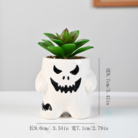 Pot en céramique pour exportation, motif Halloween Petit Démon, pour plantes succulentes et fleurs artificielles, produit transfrontalier