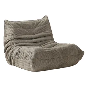 Grey Foam Filling Bean Bag Chair Sofa Sack Big Beanbag Chair For Adults Vaccum Package
