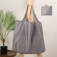 Sac à provisions pliable Sacs fourre-tout pliables en polyester avec imprimé personnalisé Sac fourre-tout réutilisable Pliable Écologique