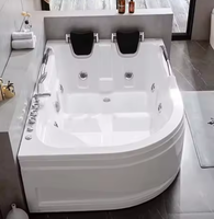 Bain à remous intelligent pour deux personnes adultes avec jets, chauffage et accessoires de vidange pour hôtels