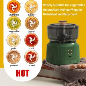 Mini hachoir électrique sans fil 350 ml pour cuisine, double usage, pour purée d'ail, viande/légumes, en acier inoxydable, 3 lames - Product Image 5