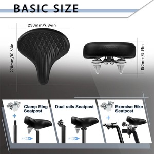Sillín de <span class=keywords><strong>bicicleta</strong></span> BUCKLOS, <span class=keywords><strong>asiento</strong></span> de ciclismo cómodo de gran tamaño, cojín de Gel de absorción de impacto para <span class=keywords><strong>bicicleta</strong></span> de carretera, montaña, MTB, <span class=keywords><strong>bicicleta</strong></span> de cercanías - Product Image 5