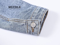 Vestes en jean déchirées personnalisées pour femmes, coupe courte tendance, style décontracté, techniques de lavage pour l'automne et l'hiver