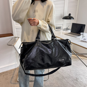Borsa da viaggio con logo personalizzato in pelle borsone da viaggio per donna uomo - Product Image 5