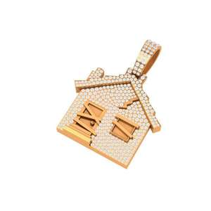 Pendentif en diamant moissanite de haute qualité, pendentifs en or pour les fêtes de mariage, bijoux de qualité d'exportation pour hommes et femmes - Product Image 3