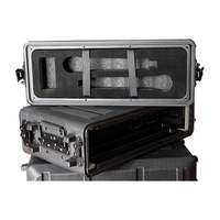Nouvelle valise de transport en HDPE 2U 3U 4U avec poignée, idéale pour microphones sans fil, prise en charge de la personnalisation en gros des logos