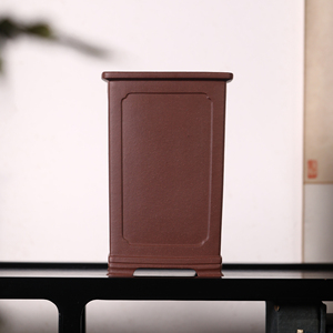 Pot à fleurs Zisha fait main en argile violette originale, rectangulaire, pour orchidées - Product Image 1