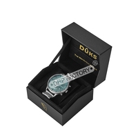 Boîte à montre en carton de luxe faite à la main avec rabat diagonal, couvercle à rabat, Bote Montre De Luxe Kotaki Arloji avec coussin en velours