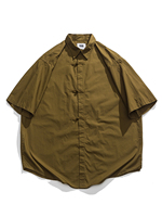 Chemise Homme Manches Courtes Simple Boutonnage Style Chinois OEM ODM Coupe Ample Couleur Unie Design Inspiré de l'Asie pour l'Été