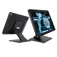 Alta calidad 15 17 19 pulgadas VGA USB HD RS232 soportes de pared montaje en pared VESA ventana Pos máquina Monitor de pantalla táctil
