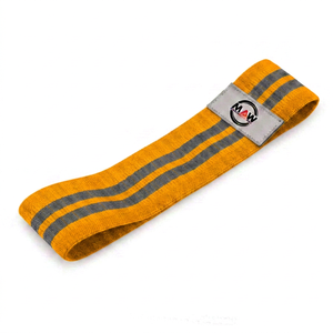 Bande de résistance jaune MAW avec rayures grises, élastique moyen, durable pour l'exercice, tous âges - Product Image 2