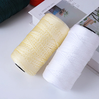 Fil de laine torsadé brillant fait main pour crochet DIY, chapeaux, chaussures, coussins, poupées, épaisseur moyenne, pour couture