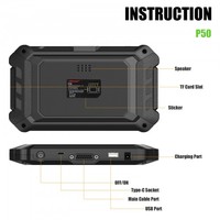 Herramienta de Reinicio SRS OBDSTAR P50, Juego Completo, Cubre 93 Marcas, Más de 14900 Números de Pieza de ECU Soporte OBD/BENCH para reinicio de batería y SRS, reinicio de airbag