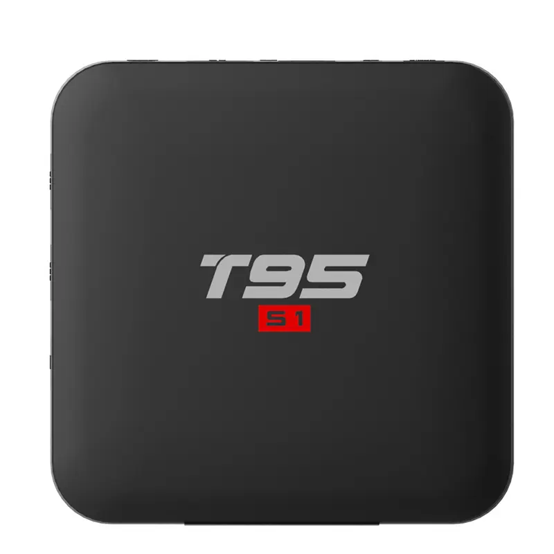 Kotak TV Tampilan Android T95S1, TV Box 4K HD 1 + 8/2 + 16 Dual Band WiFi Android 7.1 S905W