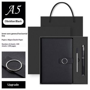 Set de Regalo de Cuaderno de Tapa Dura de Cuero PU de Lujo, Impresión de Logotipo Personalizado en Relieve, Agenda A5, Bolígrafo - Artículo Promocional Premium, Color Personalizado - Product Image 3
