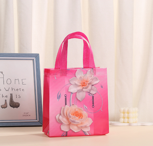 Borse Floreali per San Valentino Chengrui, Borse Shopping in Tessuto Non Tessuto Stile Floreale con Design Romantici, Riutilizzabili - Product Image 2