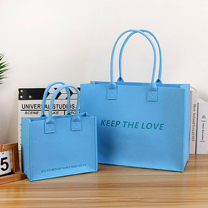 Bolsa <span class=keywords><strong>de</strong></span> Compras <span class=keywords><strong>de</strong></span> <span class=keywords><strong>Fieltro</strong></span> Grande <span class=keywords><strong>con</strong></span> Asa al Hombro y Logotipo Personalizado - Product Image 6