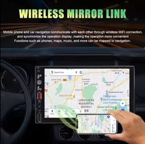 7 pulgadas 1 Din Universal inalámbrico Car Audio Radio An-droid Carplay Compatible Panel fijo reproductor Multimedia USB FM características MP3 - Product Image 4