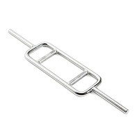 Clips à ressort réguliers de 34 pouces aux extrémités lisses standard chromées Barre de triceps solide de 1 pouce