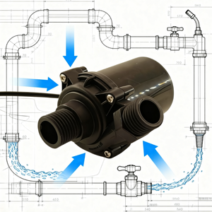 Adjustable Brushless DC Mini <strong>Water</strong> <strong>Pump</strong> <strong>12V</strong>/24V - Ultra Silent For Smart Toilet &amp; Sanitary Systems - Product Image 3