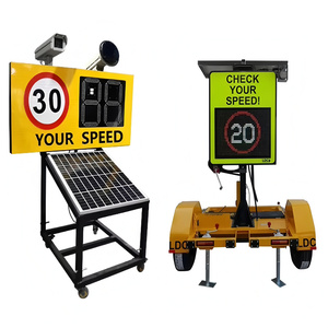 Affichage LED à énergie solaire Détecteur de vitesse de véhicule de circulation Radar de sécurité routière Limite de vitesse Signes de rétroaction Produit lié à l'énergie solaire - Product Image 1