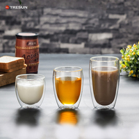 Tasses à thé en forme d'œuf artisanales de qualité alimentaire, gobelet en verre, verre borosilicate à double paroi, tasses à café sans poignée