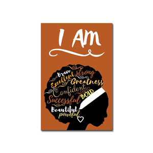 African <strong>Queen</strong> Canvas Wall <strong>Art</strong> Black Women's Watercolor Portrait Paintings Living Room Wall Decoration Artwork Black Girl - Product Image 1