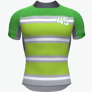 Logo costola realizzato in fabbrica stampato Design uniforme da Rugby abbigliamento da allenamento uniforme abbigliamento sportivo adulti per uomo camicie e top 10 set