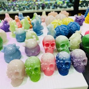 Cristal de haute qualité naturel guérison artisanat lumineux chats chien kitty tortues cristal lumineux yoda pokemon pour cadeaux décoration - Product Image 5