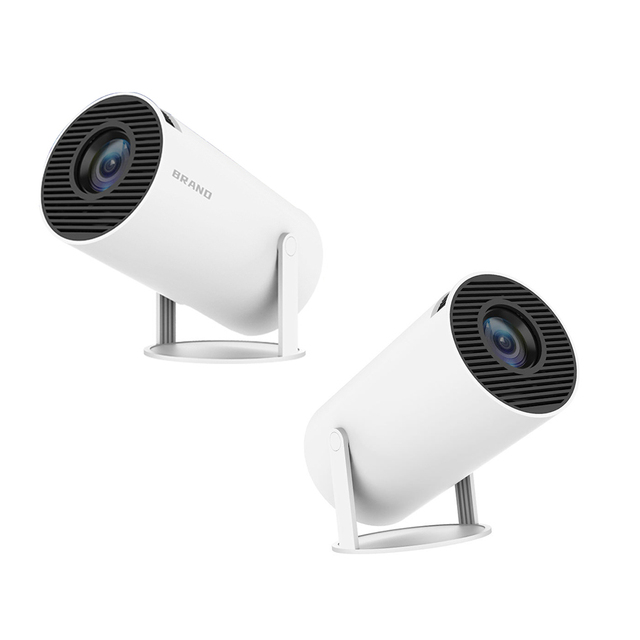 Hy300 Smart Projector 2.4G 5G WiFi BT5.0 130inch 180 Degree Rotation ultra Short Throw Projector