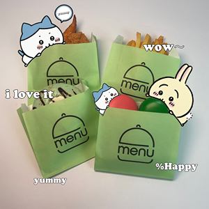 Personalized Printed Design Oil Proof <b>Paper</b> Crispy Fries Wings Bags Bubble Waffle Bag <b>Grease</b> Resistance Tacos Bags - Product Image 3