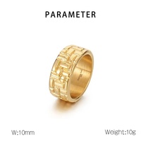 GOLDIX Vintage Distressed Edelstahl Statement Daumen ring Unregelmäßige konkave konvexe Linie Einzigartiges breites Band Modischer Ring