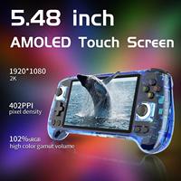 Console de jeu portable rétro ANBERNIC RG556, système Android 13 64 bits, Unisoc T820, écran AMOLED de 5,48 pouces, joystick Hall, lecteur de jeux