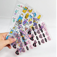 Sin MOQ A4 A5 A6 PVC impermeable hojas de pegatinas personalizadas pegatina decorativa de dibujos animados lindo beso corte pegatina