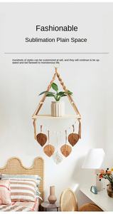 Étagère murale en forme de feuille, décoration bohème pour la maison, étagères en bois pour la chambre à coucher, le salon, la chambre d'enfant, cadeau - Product Image 6