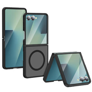 Nouvel étui pour Samsung Z Flip7, étui pliable magnétique effet peau, coque de protection pour téléphone Z Flip6 - Product Image 1